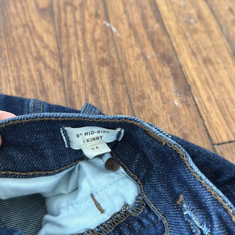 Sz 24 Madewell Mid Rise Skinny Jean dark wash - Picture 4 of 5